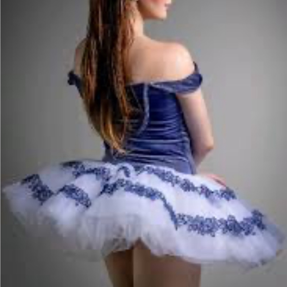 Weisman beautiful Professional off the shoulder dance tutu leotard m/l